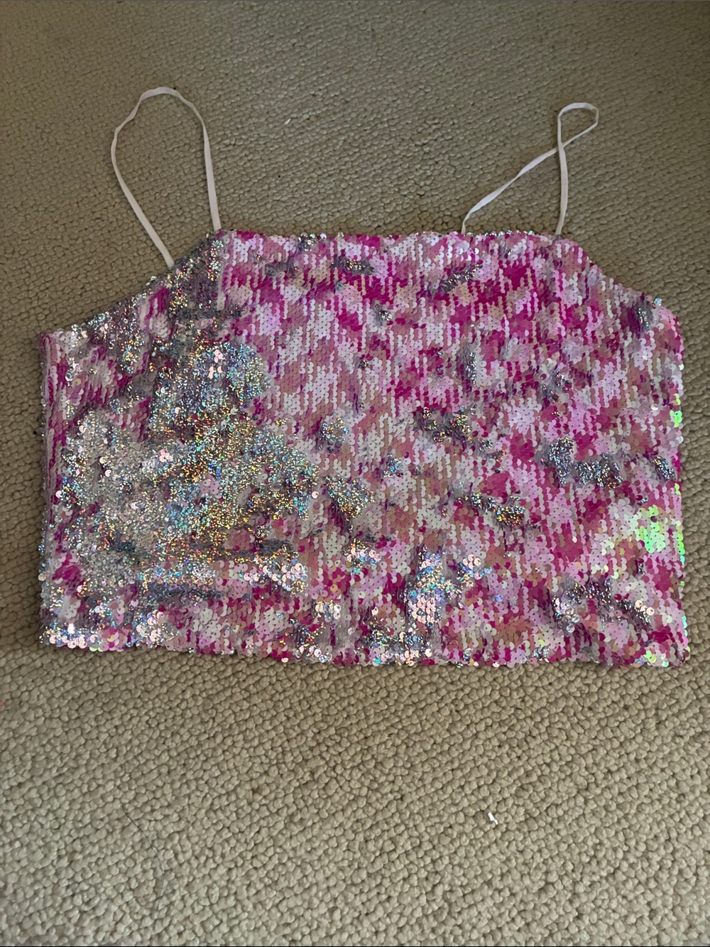 Topshop Pink Sequin Camisole